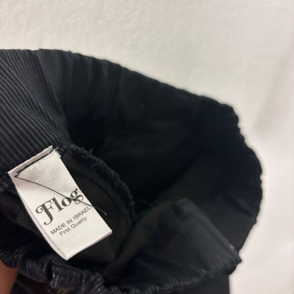 Bevy Flog Black & Grey Pinstriped Skinny Leg Pull On Dress Pants - Picture 8 of 9